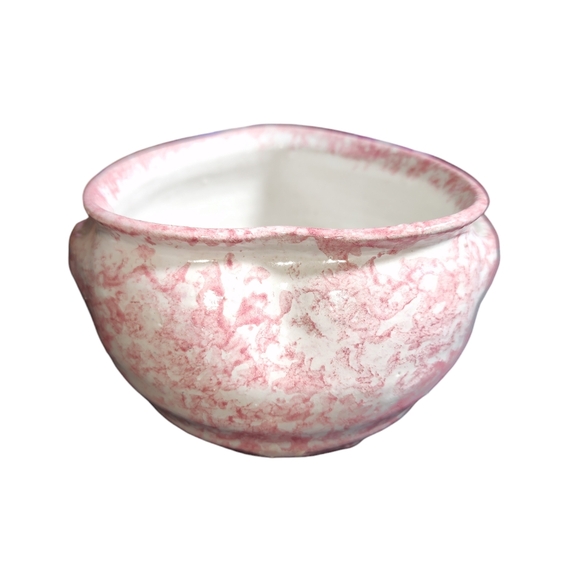 Vintage Pink Spongewear Hand Thrown Heart Shaped Potter Bowl W/ Applied Handles - Picture 3 of 8